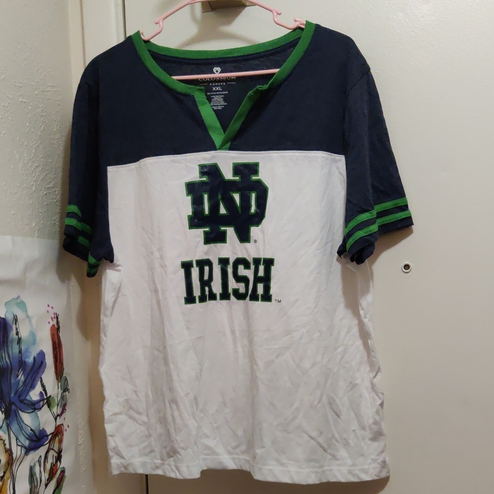Colosseum Women's Heathered Blue Notre Dame Tee